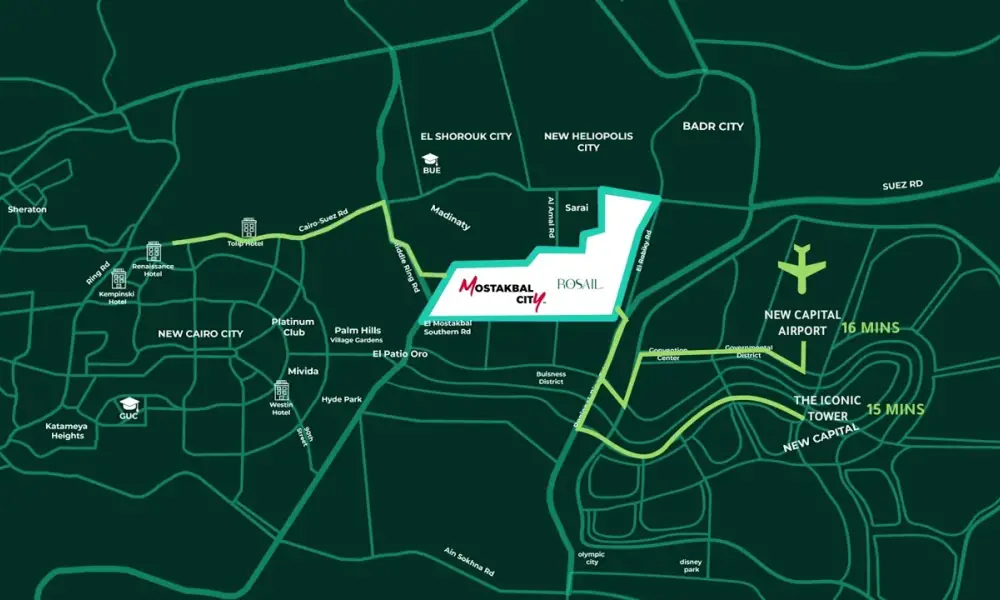 كمبوند روسيل سيتي المستقبل سيتي - Rosail City Compound Mostakbal City