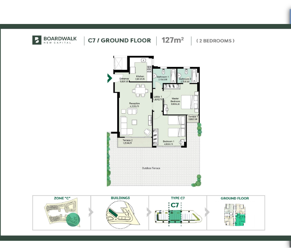 Floor Plan - Boardwalk New Capital Atric Developments