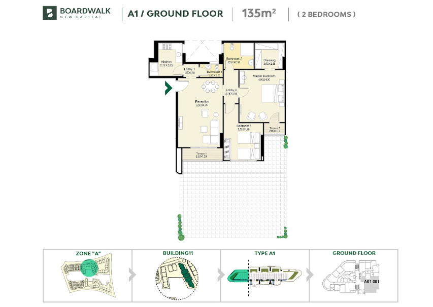 Floor Plan - كمبوند بوردووك العاصمة الإدارية أتريك العقارية - Boardwalk New Capital