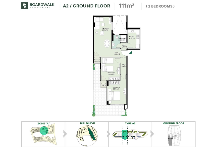 Floor Plan - Boardwalk New Capital Atric Developments
