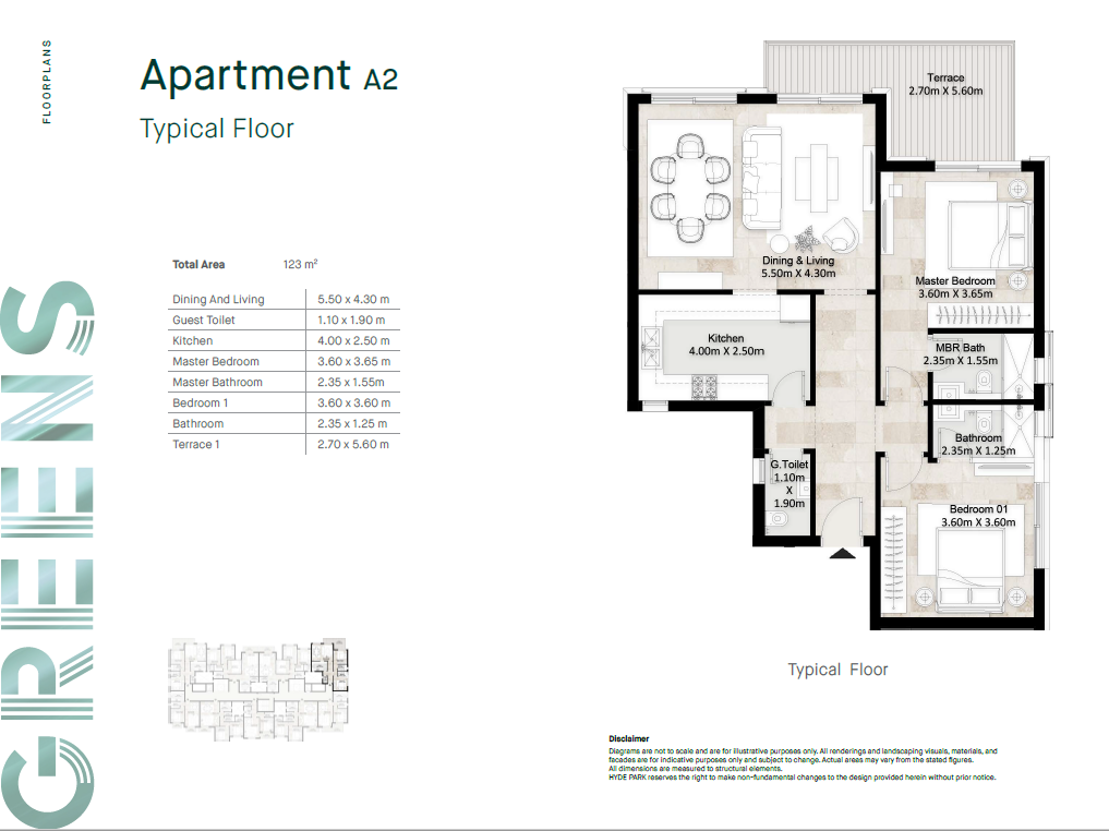 Floor Plan - كمبوند هايد بارك التجمع الخامس - Hyde Park New Cairo Compound
