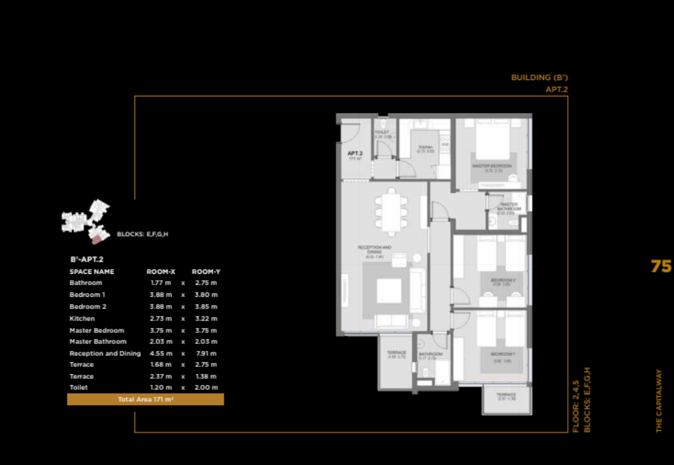 Floor Plan - Capital Way Compound New Capital The Waterway Developments