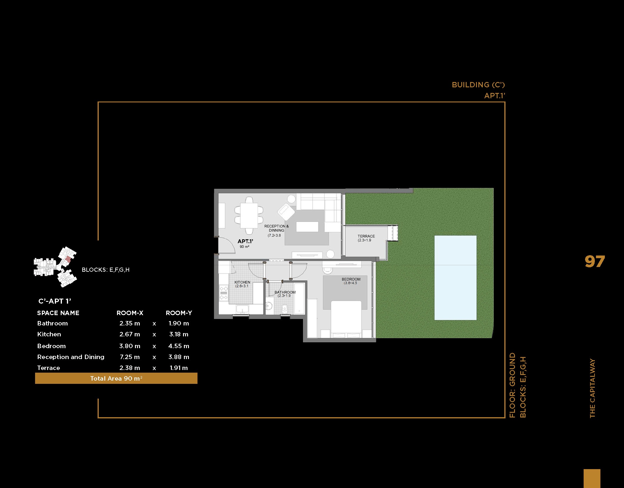 Floor Plan - Capital Way Compound New Capital The Waterway Developments