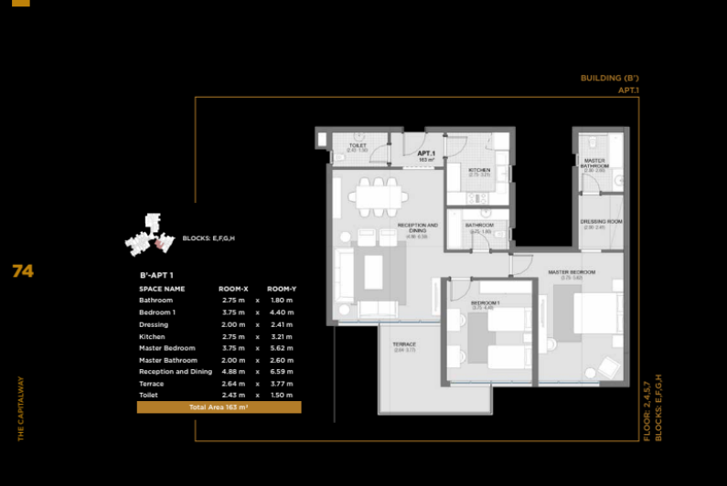 Floor Plan - Capital Way Compound New Capital The Waterway Developments
