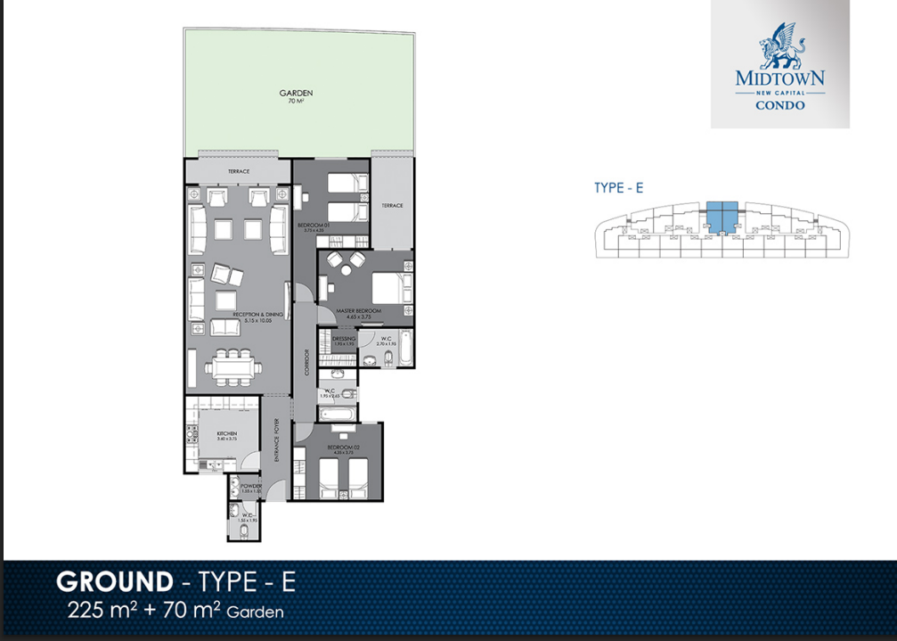 مخطط 3 - كمبوند ميدتاون كوندو العاصمة الادارية الجديدة بيتر هوم - Midtown Condo New Capital