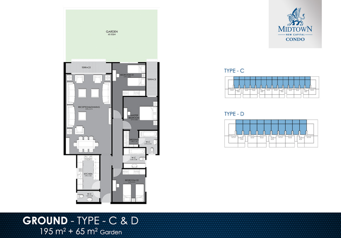 Floor Plan - Midtown Condo New Capital Compound Better Home