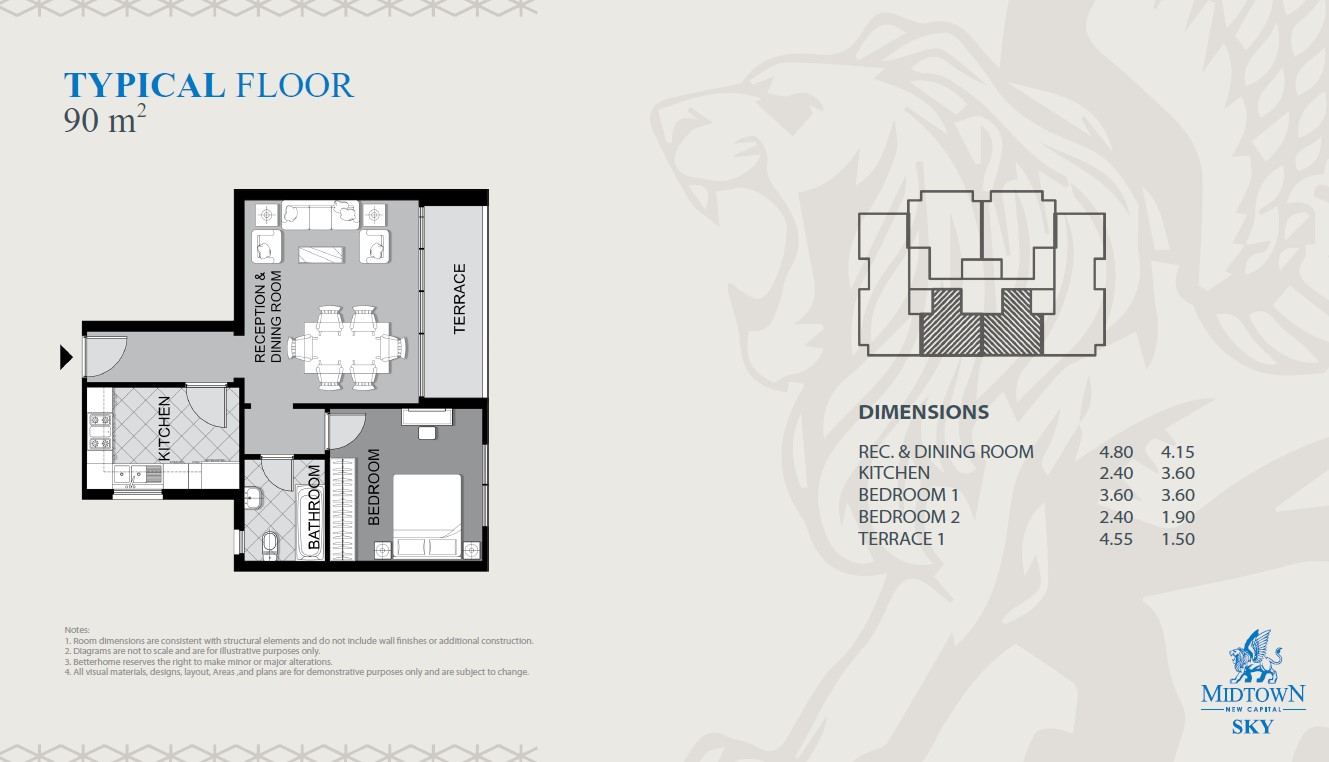 Floor Plan - Midtown Sky New Capital Better Home Group