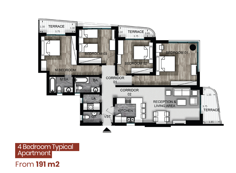 Floor Plan - Armonia New Capital Compound The Land Developers