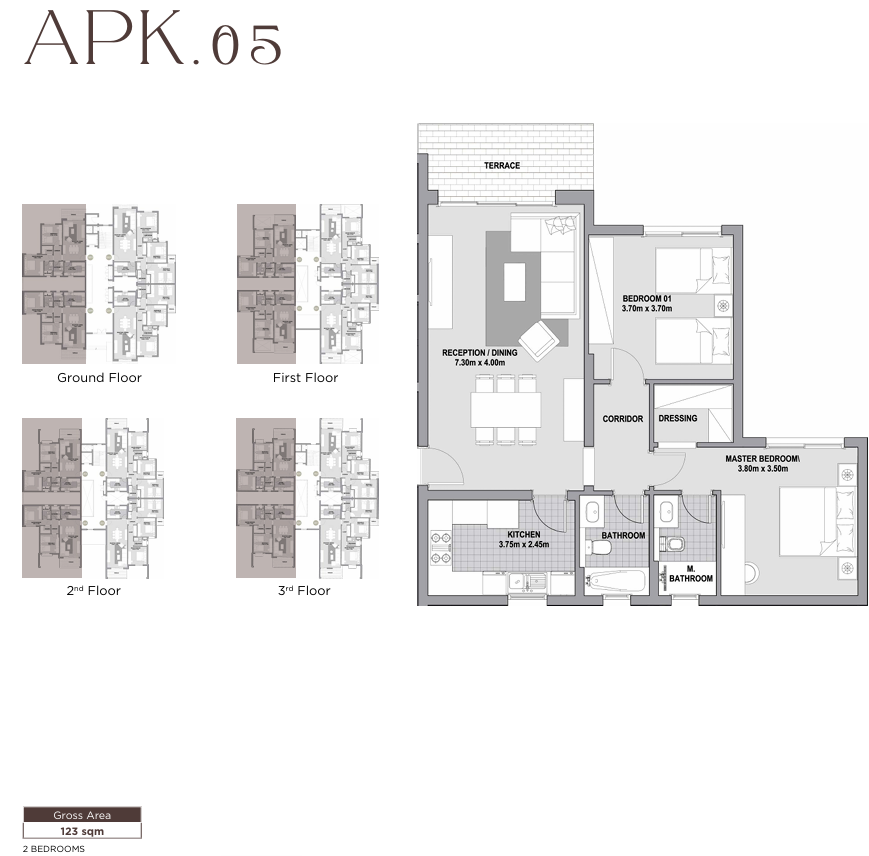 Floor Plan - Karmell SODIC Sheikh Zayed