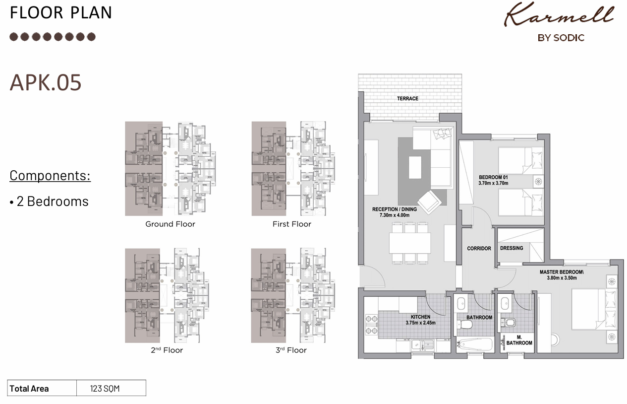 Apartment - كمبوند كارميل سوديك الشيخ زايد - Karmell SODIC New Zayed