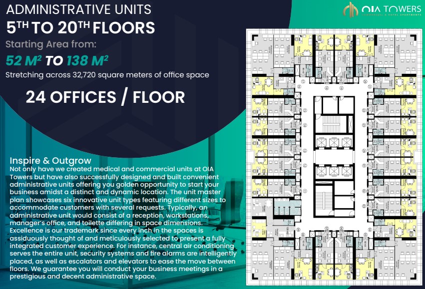 Floor Plan - اويا تاور العاصمة الادارية الجديدة إيدج هولدنج القابضة - Oia Towers New Capital