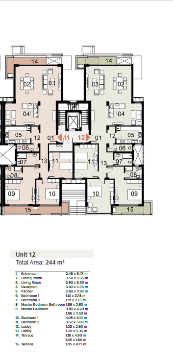 Floor Plan - مشروع مزارين العلمين الجديدة سيتي إيدج للتنمية العقارية - Mazarine New Alamein