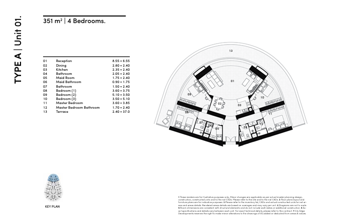 Plan 21 - North Edge Towers New Alamein City Edge Developments