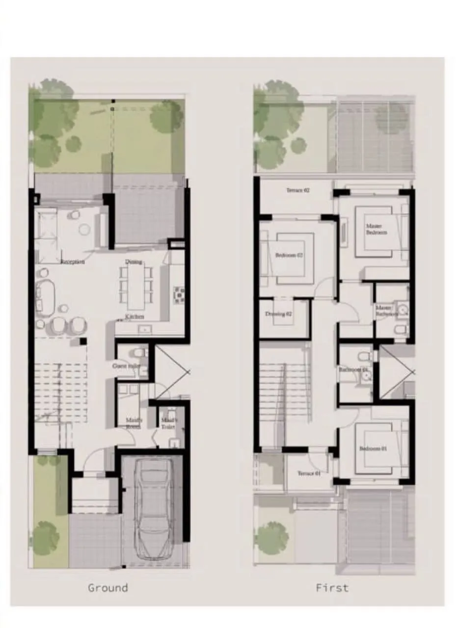 Townhouse - قرية جيفيرا الساحل الشمالى إنرشيا العقارية - Jefaira North Coast