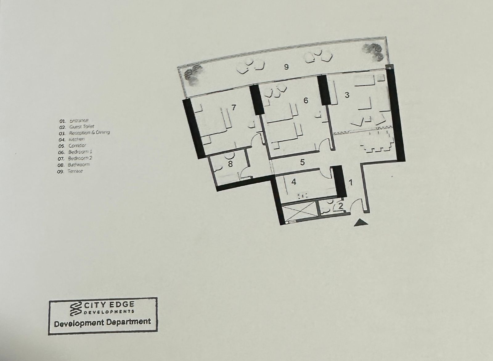 Floor Plan - ابراج ذا جيت العلمين الجديدة سيتي إيدج العقارية - The Gate Towers New Alamein