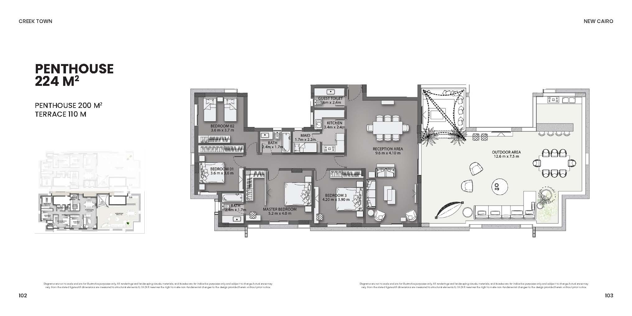 Floor Plan - كمبوند كريك تاون القاهرة الجديدة خزام للاستثمار العقاري - Creek Town New Cairo