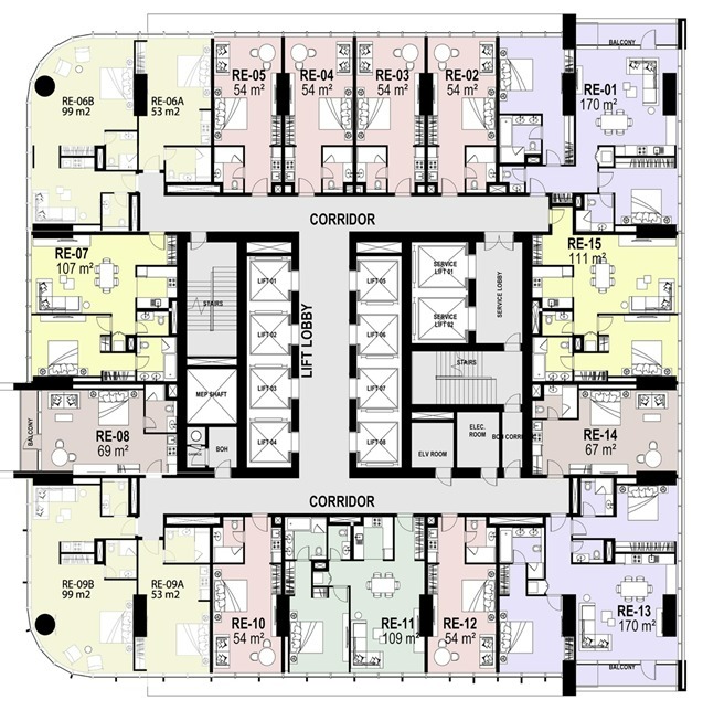 Plan 3 - Sixty Iconic Tower Egypt Al Boroj Development