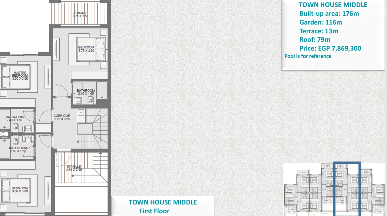 Townhouse - قرية مكادي هايتس الغردقة أوراسكوم العقارية - Makadi Heights Hurghada