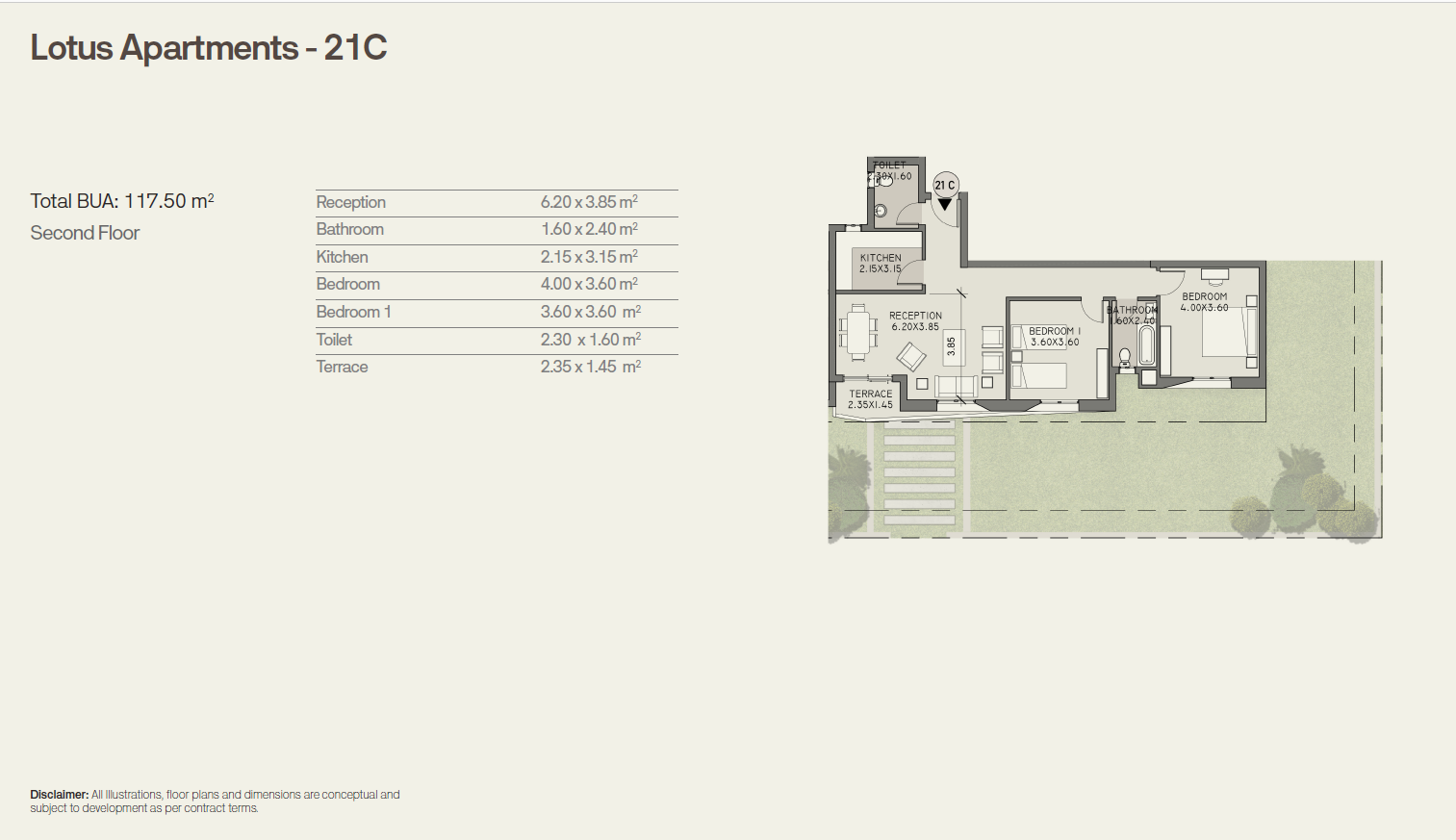 Floor Plan - شقق للبيع في تاج سيتي