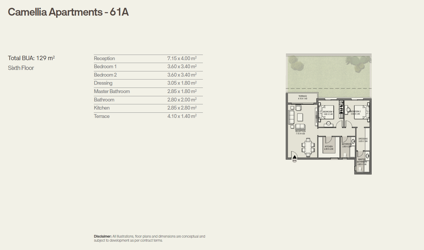 Floor Plan - شقق للبيع في تاج سيتي