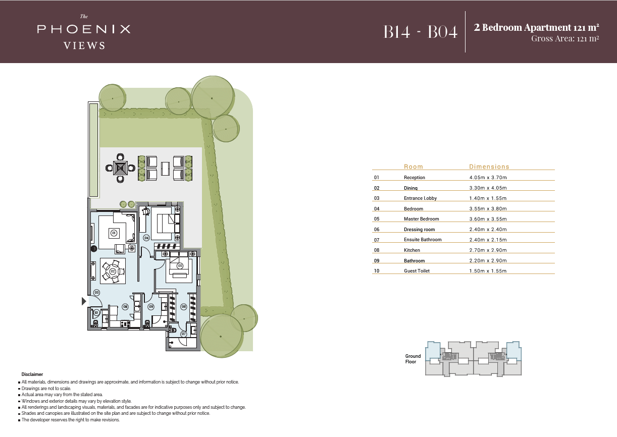 Floor Plan - شقق للبيع في سوان ليك التجمع