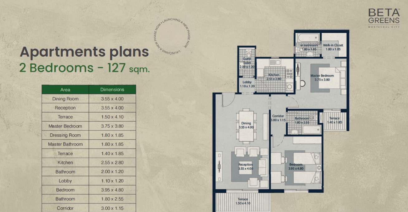 Floor Plan - Apartments for sale in Beta Greens