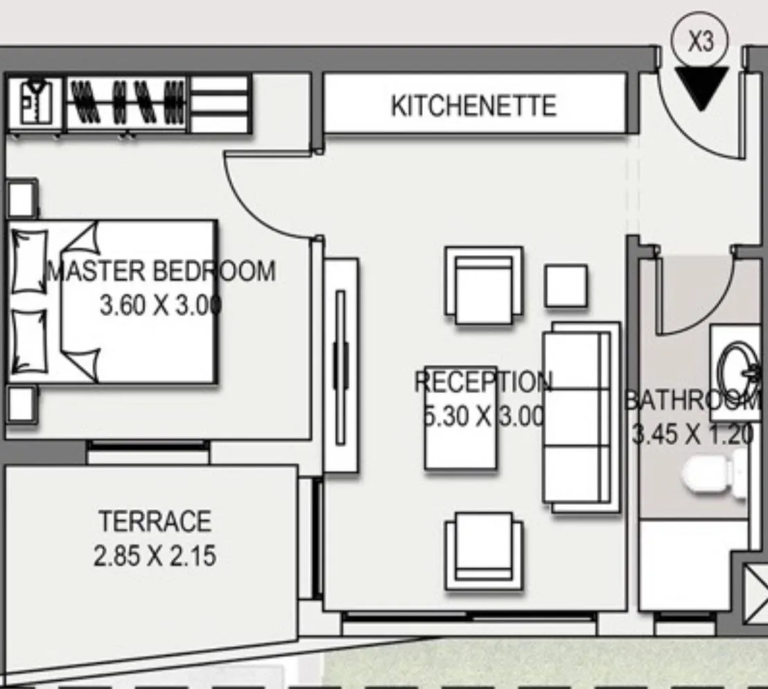 Studio - Taj City New Cairo Compound Madinet Masr Company