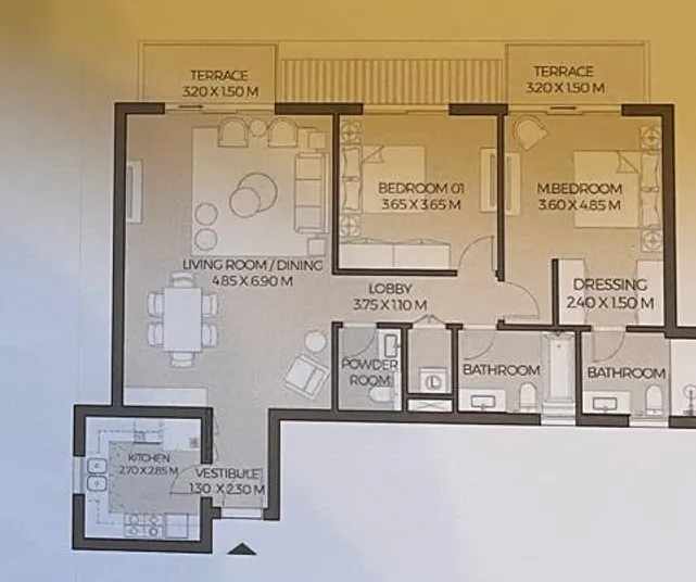 Apartment - Uptown Cairo Mokattam Emaar Misr
