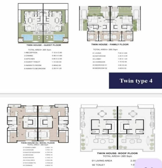 Plan 3 - Zayard Compound Sheikh Zayed Palmier Developments