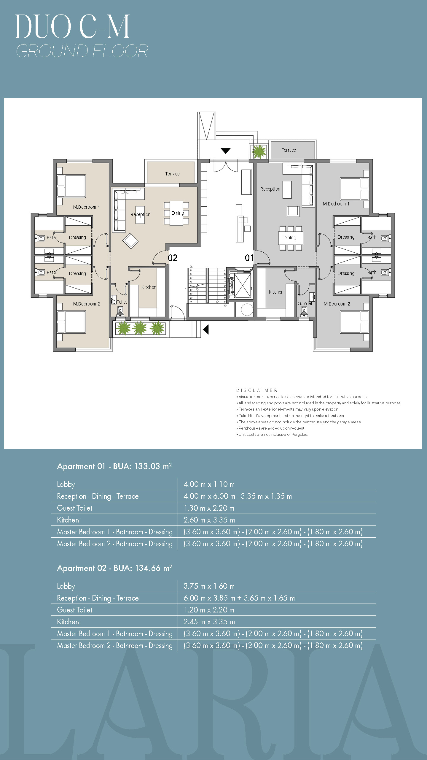 Floor Plan - شقق للبيع في بادية بالم هيلز
