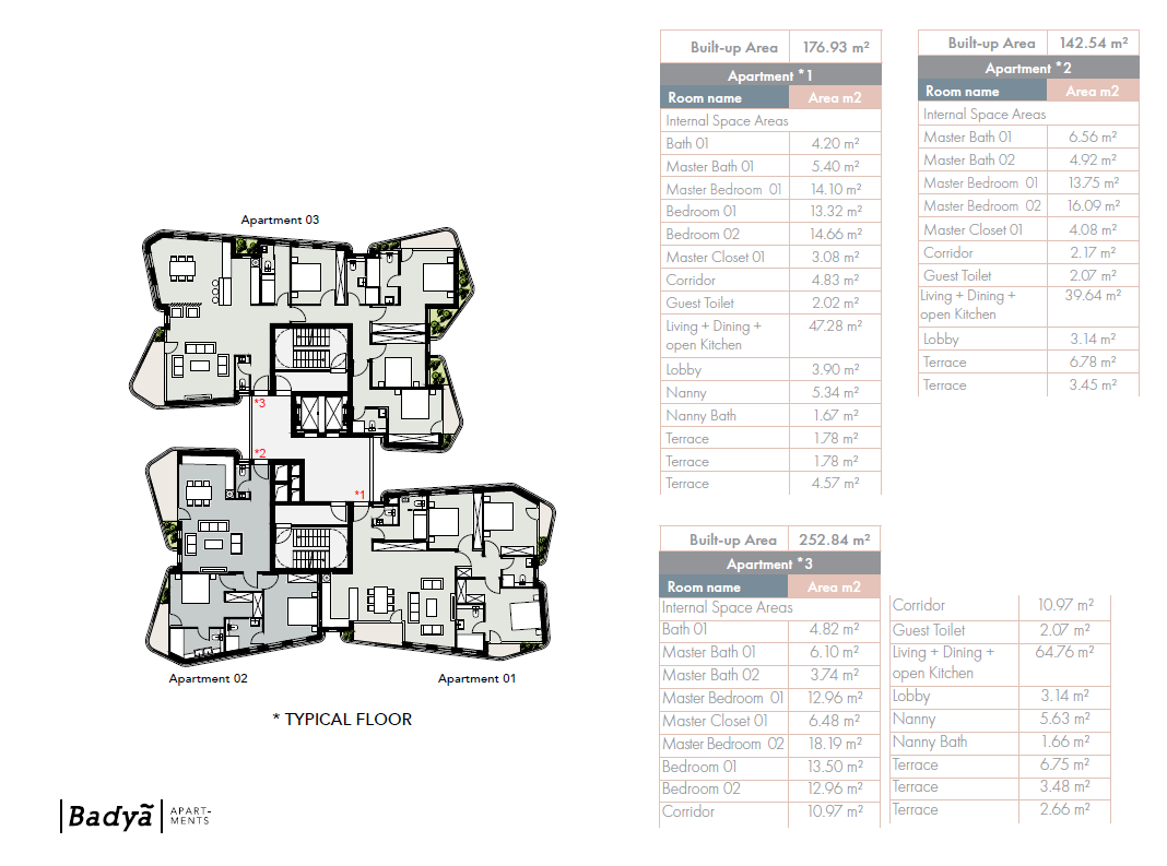 Floor Plan - شقق للبيع في بادية بالم هيلز
