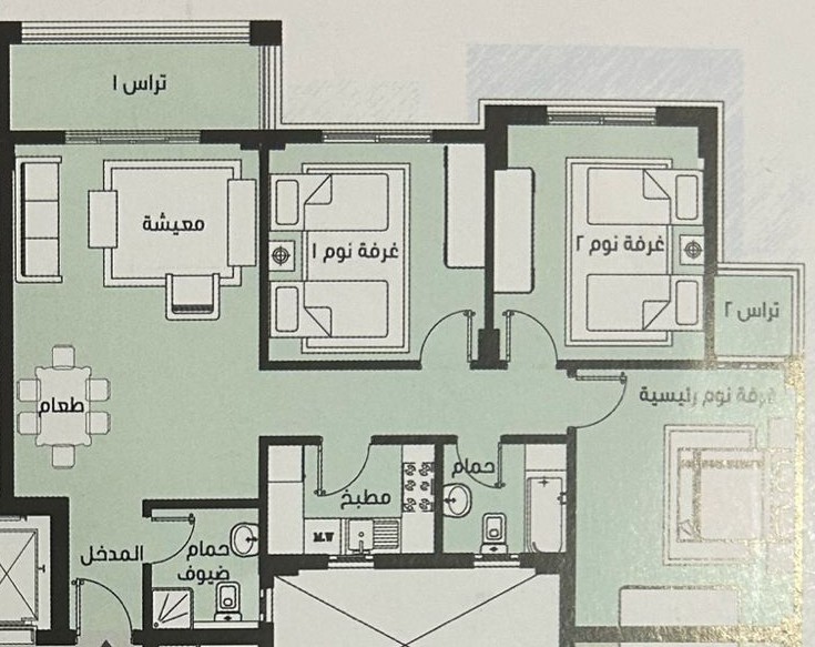 Floor Plan - Apartments for sale in Privado Madinaty