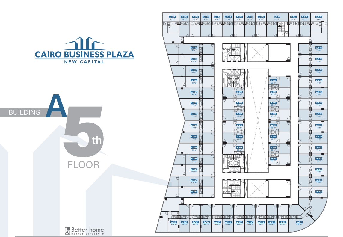 Floor Plan - كايرو بيزنس بلازا العاصمة الادارية الجديدة بيتر هوم - Cairo Business Plaza New Capital