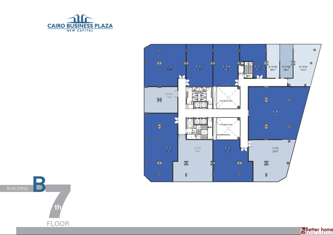 Floor Plan - كايرو بيزنس بلازا العاصمة الادارية الجديدة بيتر هوم - Cairo Business Plaza New Capital