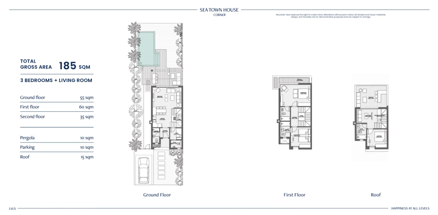 Townhouse - قرية باروس ماونتن فيو الساحل الشمالي - Paros