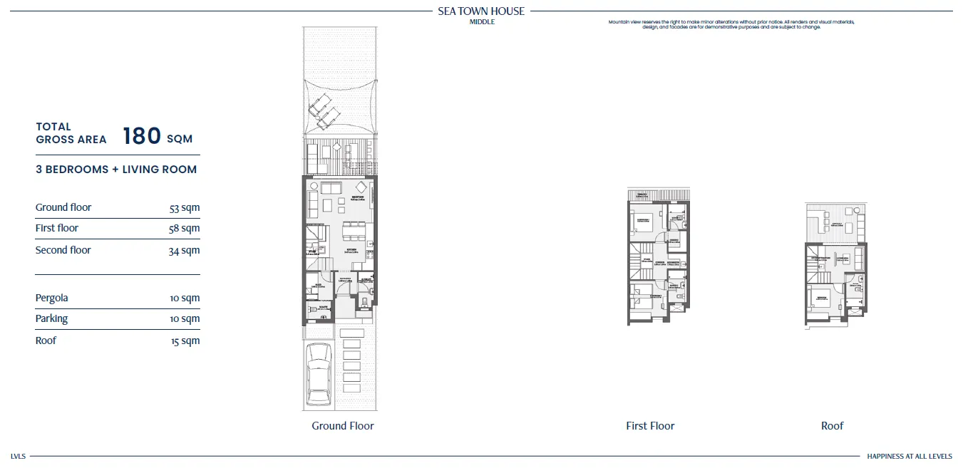 Townhouse - قرية باروس ماونتن فيو الساحل الشمالي - Paros