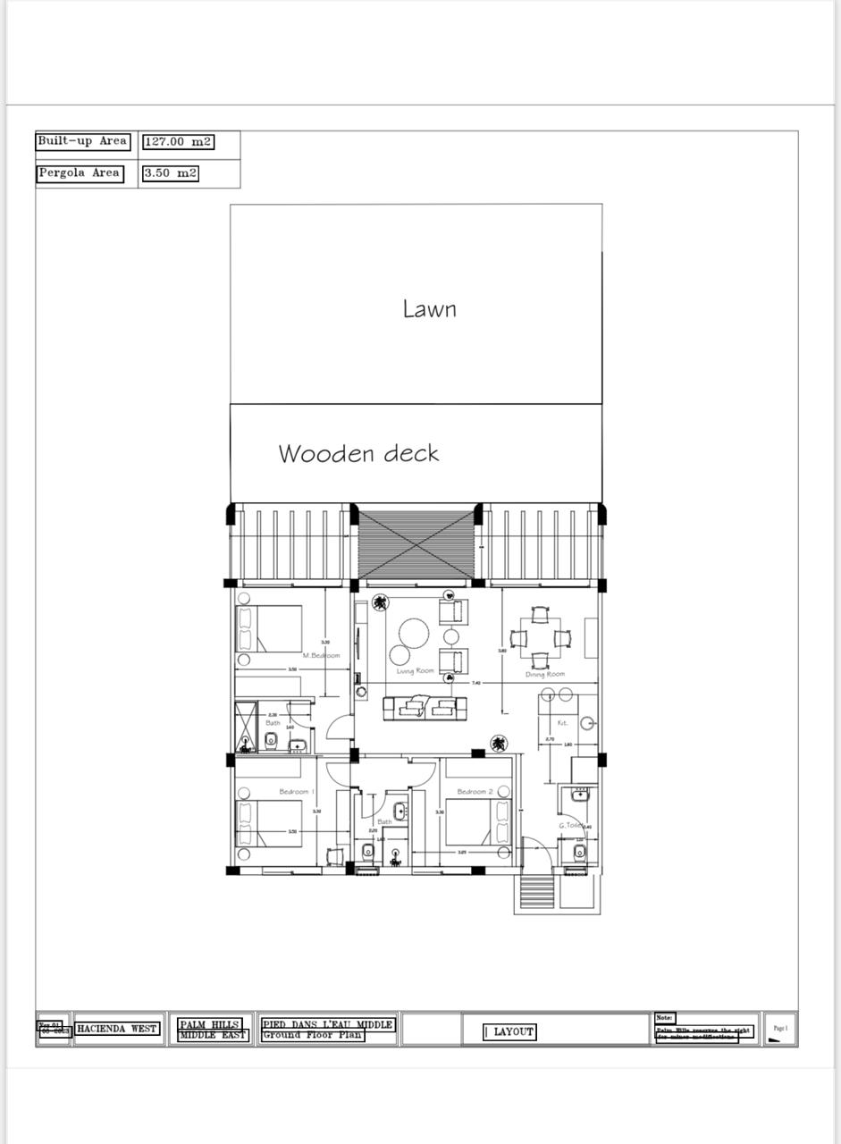 Floor Plan - هاسيندا ويست الساحل الشمالي بالم هيلز العقارية - Hacienda West North Coast