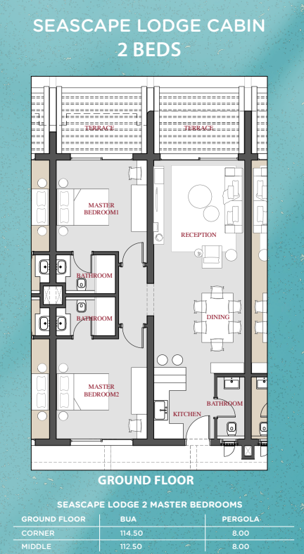 Floor Plan - هاسيندا ويست الساحل الشمالي بالم هيلز العقارية - Hacienda West North Coast