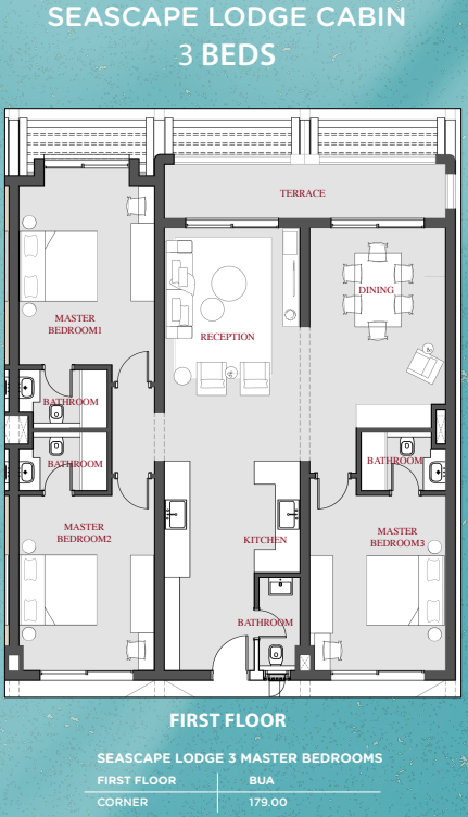 Floor Plan - هاسيندا ويست الساحل الشمالي بالم هيلز العقارية - Hacienda West North Coast
