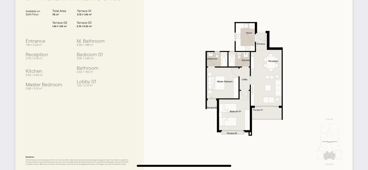 Floor Plan - Residence 8 New Capital Sky Abu Dhabi Developments