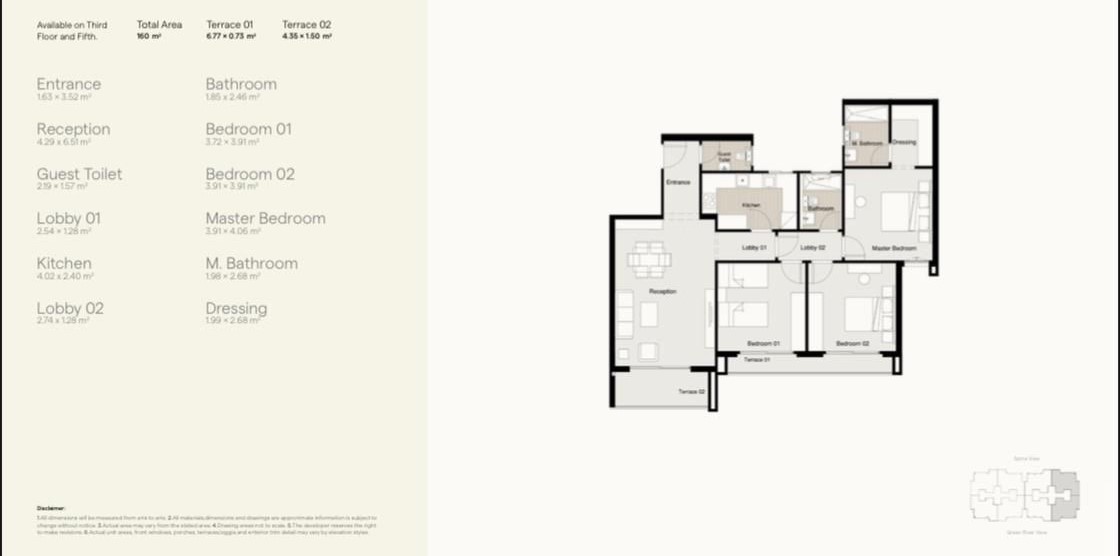 Floor Plan - Residence 8 New Capital Sky Abu Dhabi Developments