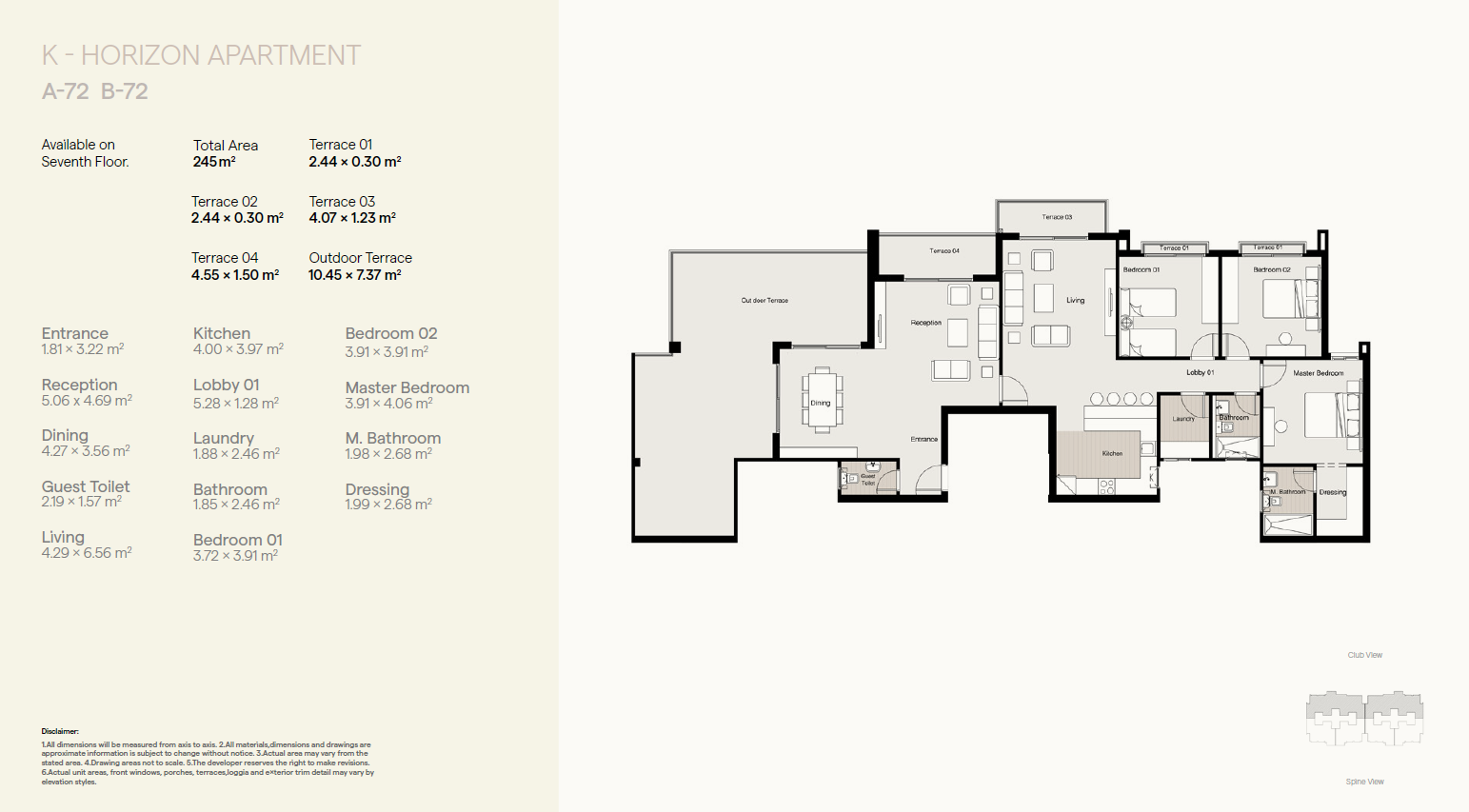 Floor Plan - Residence 8 New Capital Sky Abu Dhabi Developments