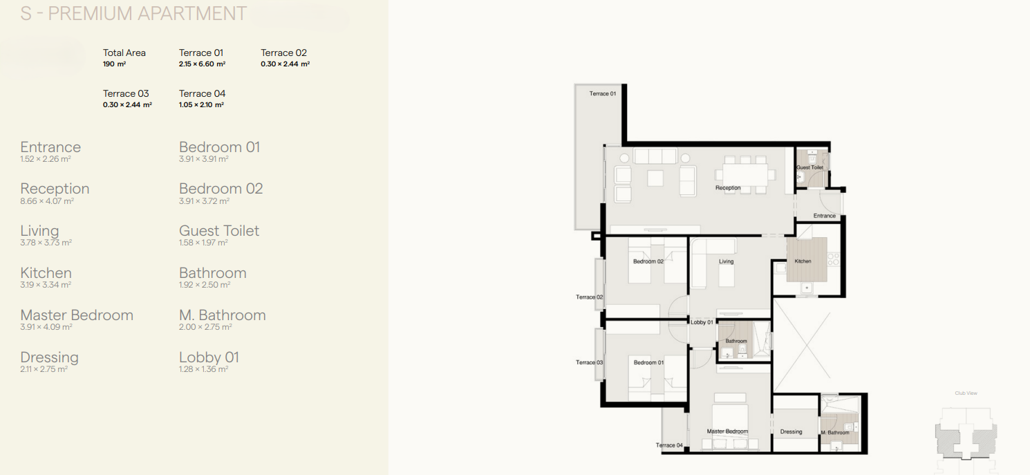 مخطط 5 - كمبوند ريزيدنس 8 العاصمة الادارية سكاي ابو ظبي للتطوير العقاري - Residence 8 New Capital