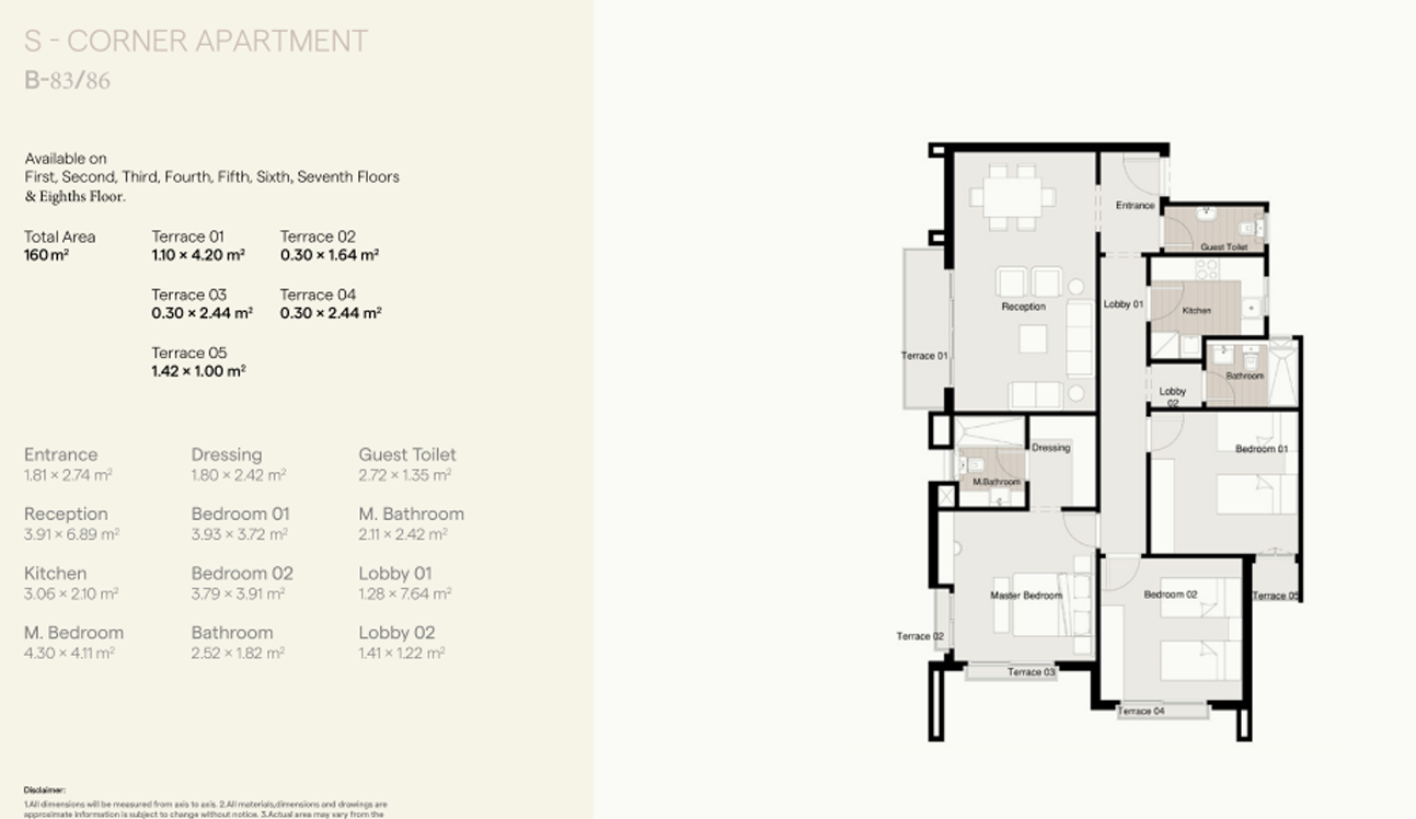 مخطط 3 - كمبوند ريزيدنس 8 العاصمة الادارية سكاي ابو ظبي للتطوير العقاري - Residence 8 New Capital