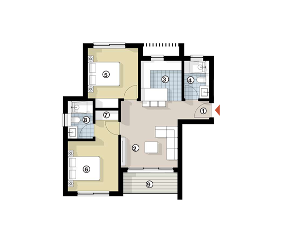 Floor Plan - سيلفر ساندس الساحل الشمالي اورا للتطوير العقاري - Silver Sands North Coast