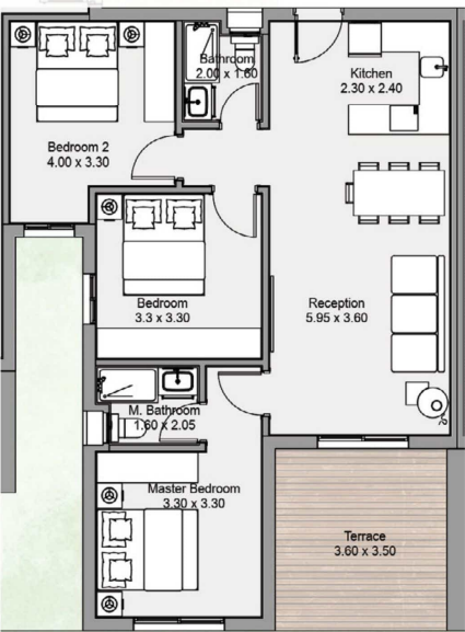 Floor Plan - D Bay North Coast Tatweer Misr
