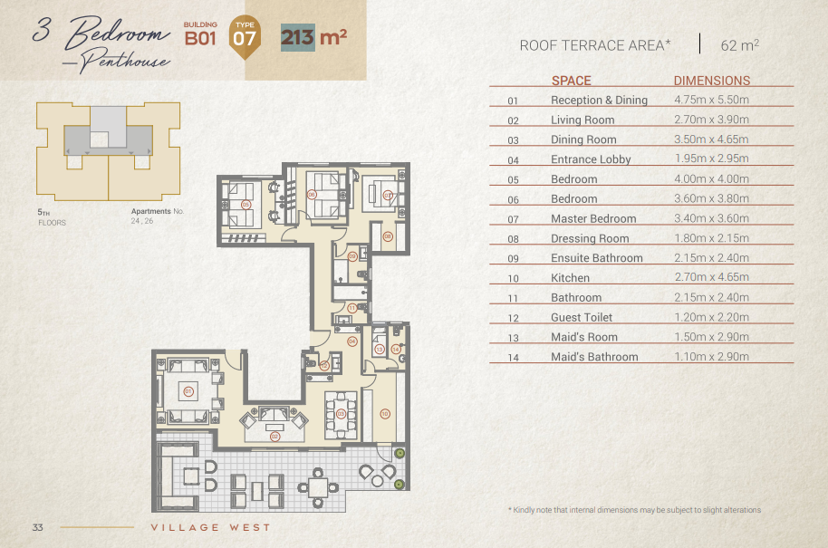 Floor Plan - Village West Compound Dorra Group