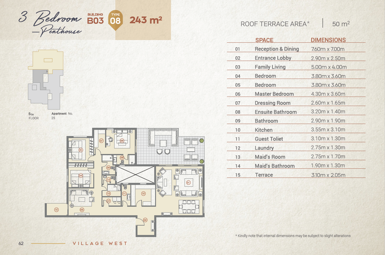 Floor Plan - Village West Compound Dorra Group
