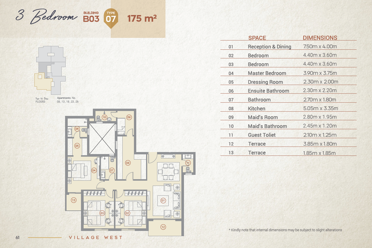 Floor Plan - Village West Compound Dorra Group
