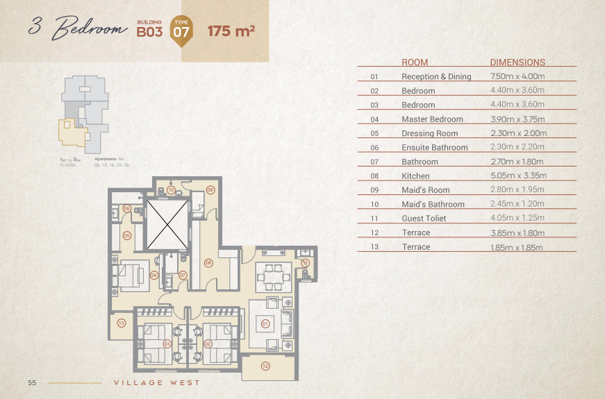 Floor Plan - Village West Compound Dorra Group